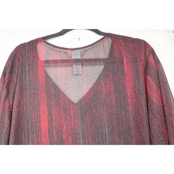 Catherine's Sheer Long Sleeve Wrap Top-Size 5XL-Beaded - Picture 9 of 9
